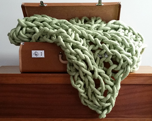 Megan Hellmrich’s Peppermint Willow little throws - Nundle Woollen Mill customer